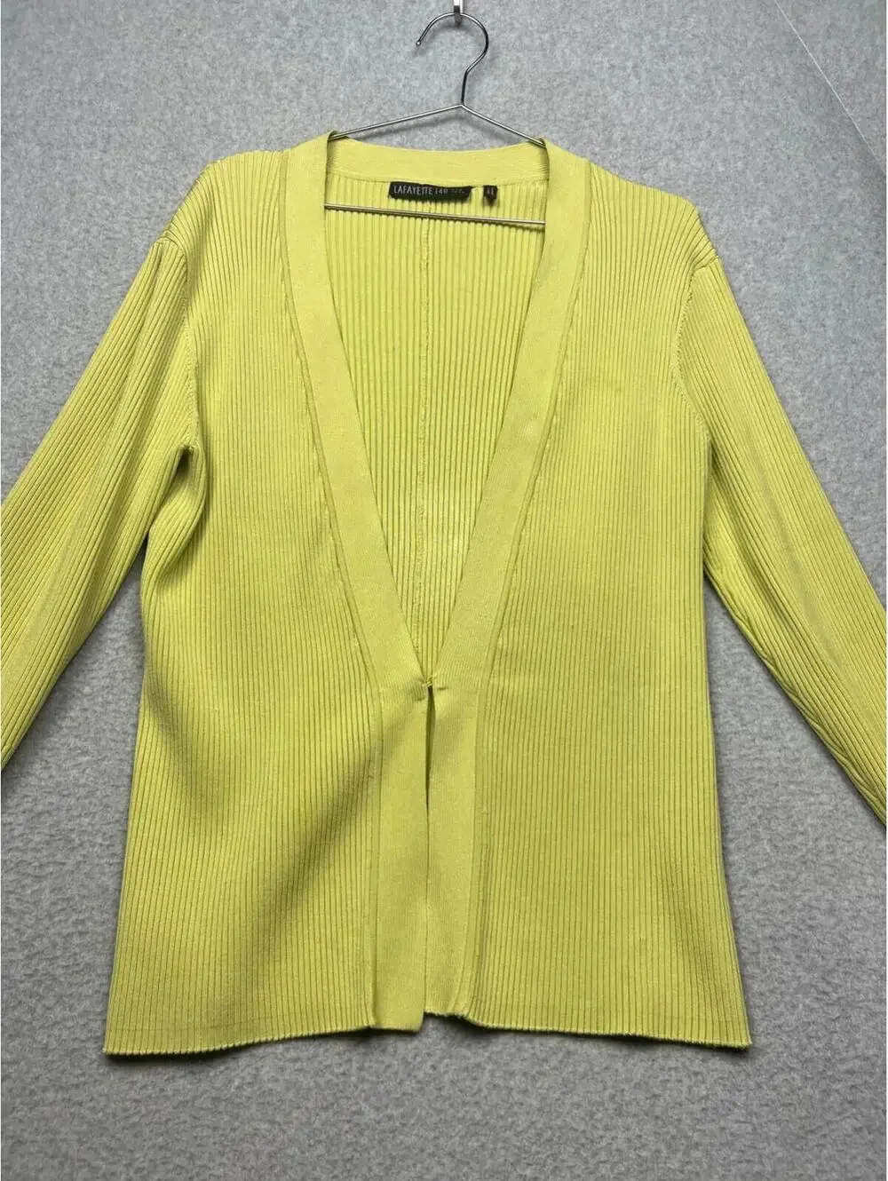 LAFAYETTE 148 Open Front Silk Knit Cardigan Womens Size L Minimalist